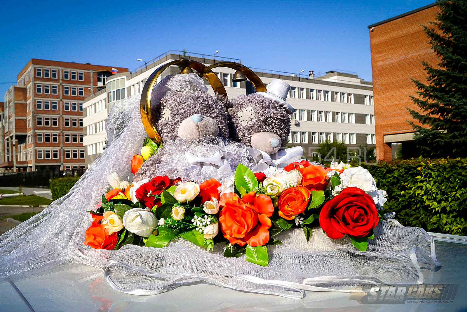Свадебные кольца «Мишки Тедди» на машину