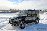 Фото 1 — Аренда черного Mercedes-Benz G-class Brabus с водителем в Новосибирске